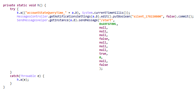 Initiating communication with an unknown bot