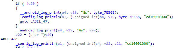Call to the suspicious function