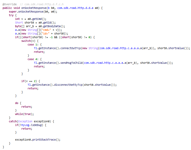 Processing received data