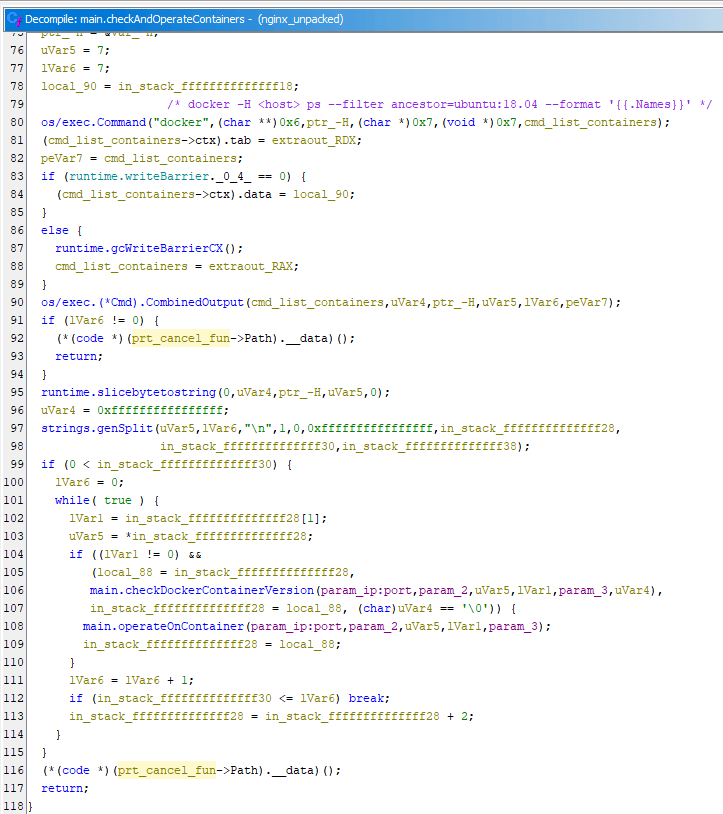 Listing and compromising existing containers on the remote target