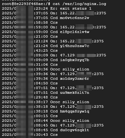 Malware operations log