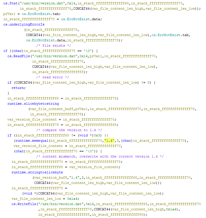 Ensuring that version.dat exists and contains 1.4