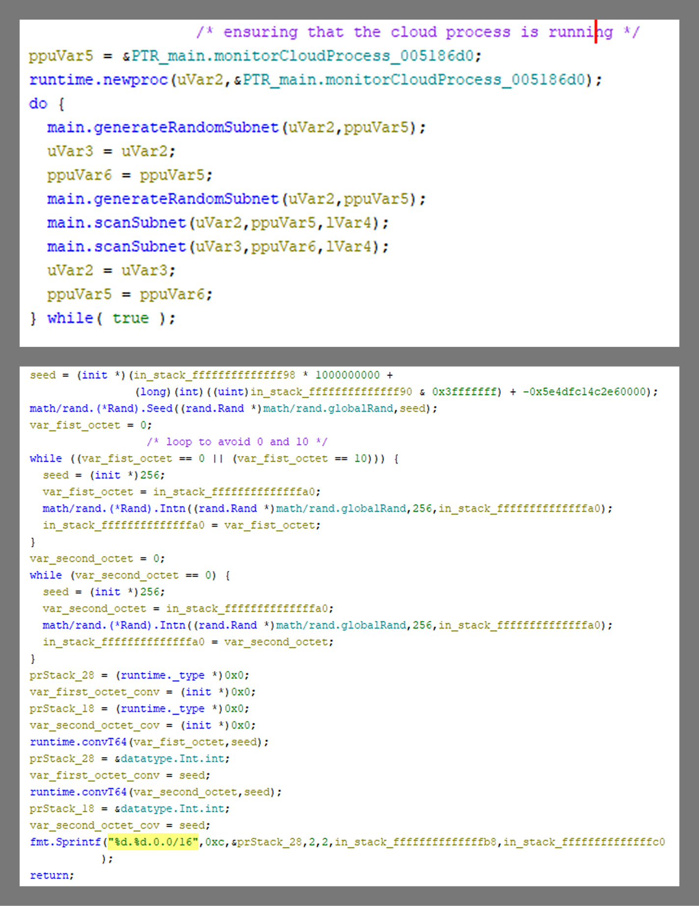 Infinite loop of network subnets generation and scanning