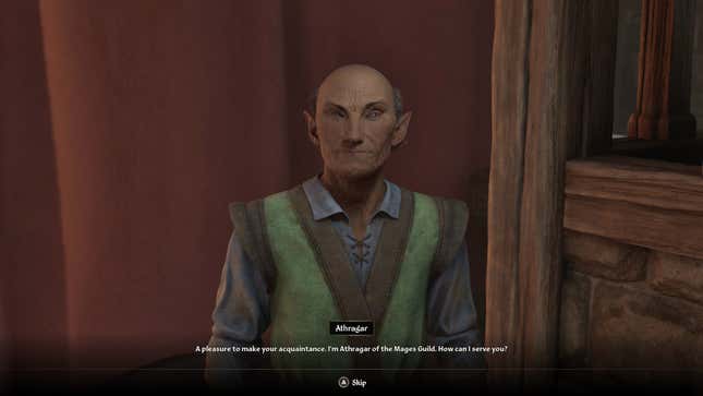 Athragar, of the Chorrol Mage’s Guild in Oblivion Remastered.