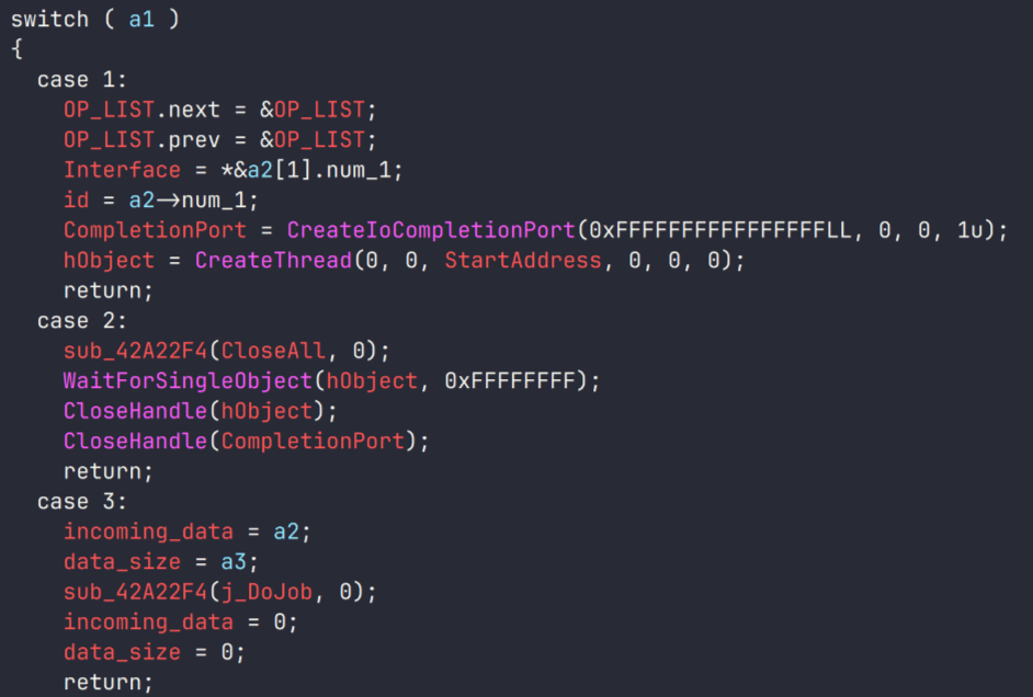 Processing core commands